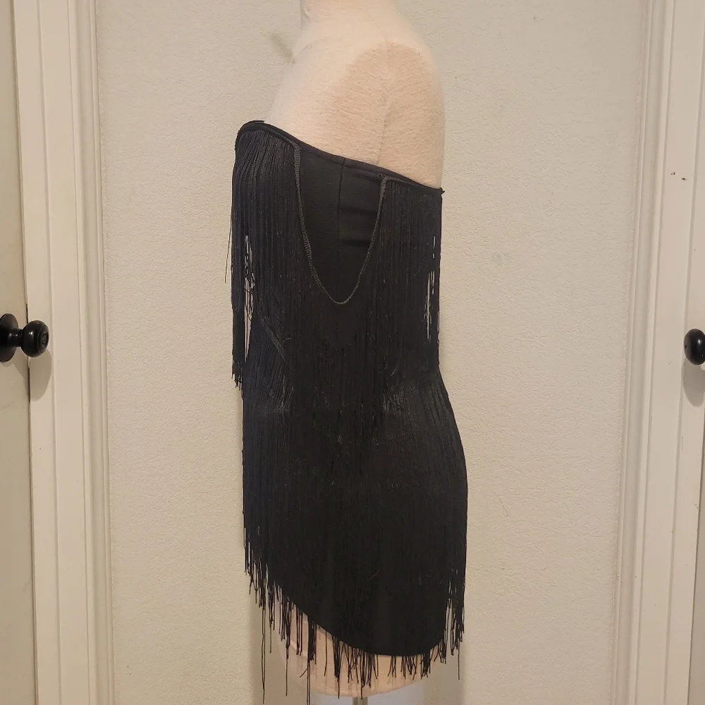 Boutique Fringe Mini Dress - Picture 2 of 5